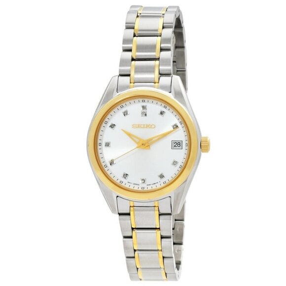NWT Seiko Fashion Ladies Quartz Steel Authentic Watch - Picture 1 of 3